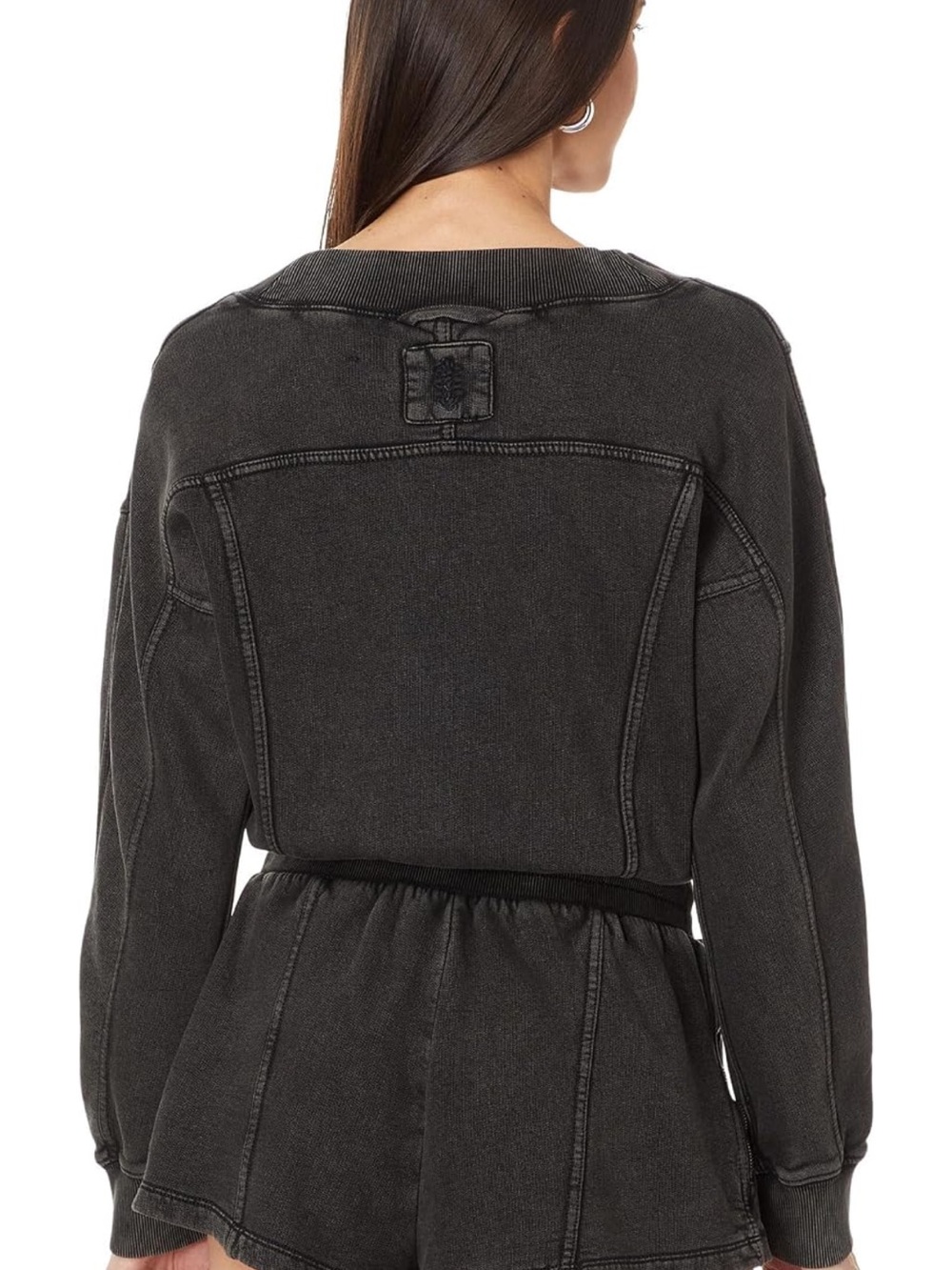 NWT Free People Women's Intercept Romper Washed Black, Size M - Picture 2 of 6